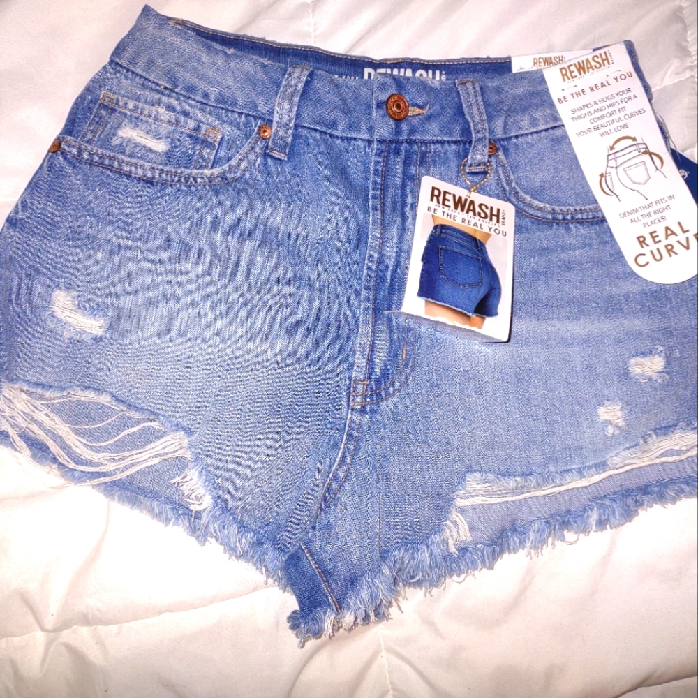 SOLD.   High Rise Denim Jean Shorts (SOLD)
